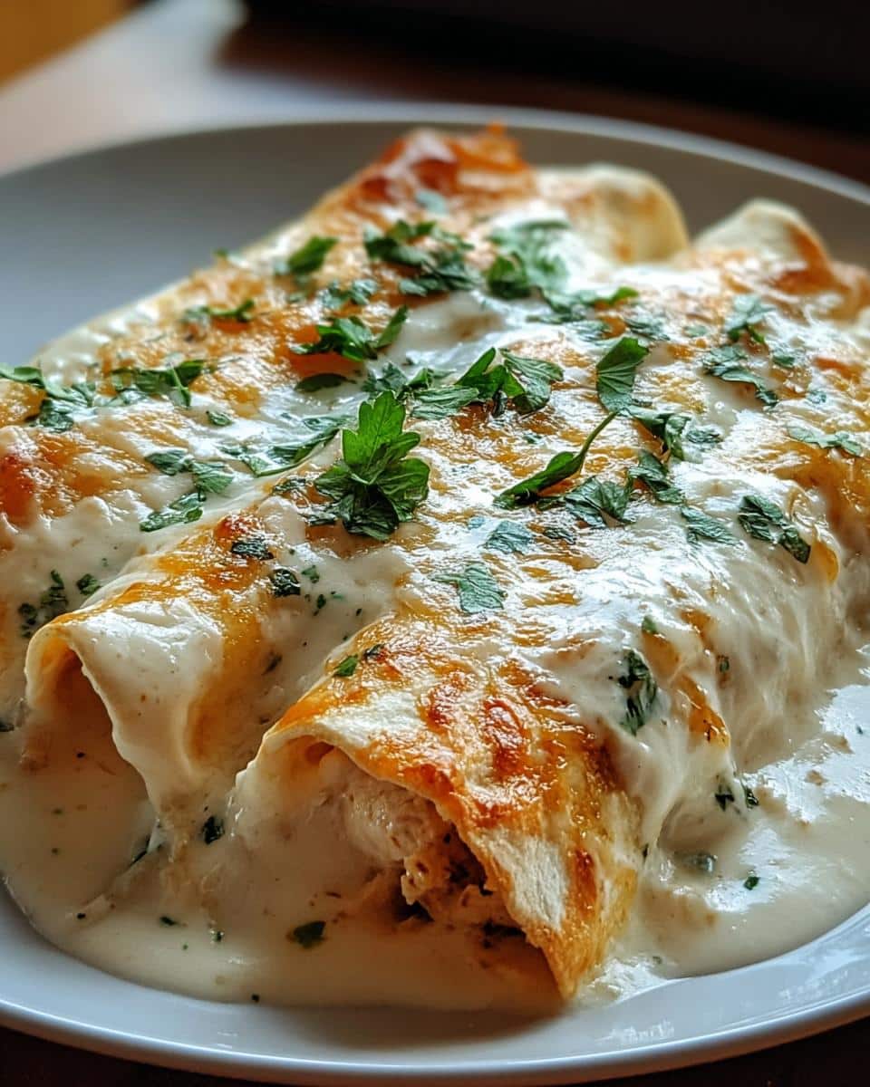 WEDNESDAY DINNER: SKINNY ALFREDO-CHILI VERDE CHICKEN ENCHILADAS