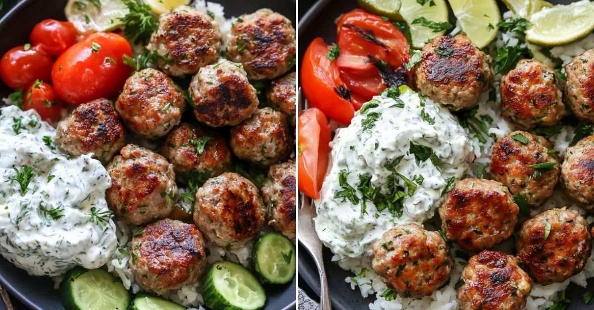 WEDNESDAY LUNCH:  SAVORY GREEK GROUND TURKEY GYRO MEATBALL BOWL