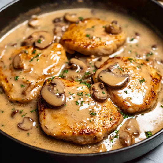 TUESDAY DINNER:  CHICKEN MARSALA W/GARLIC BUTTER MASHED POTATOES