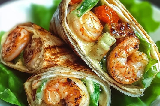 TUESDAY LUNCH:  GRILLED SHRIMP CESEAR WRAP