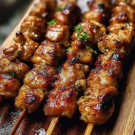THURSDAY LUNCH: GRILLED THAI COCONUT CHICKEN SKEWERS w/Thai Style Corn Fritters & Mango Cucumber Salad& Thai Mango/Cucumber Salad
